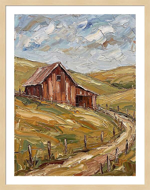 Rustic Barn Amidst Rolling Hills