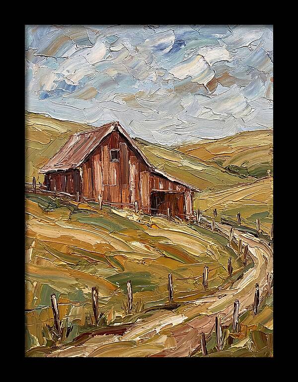 Rustic Barn Amidst Rolling Hills