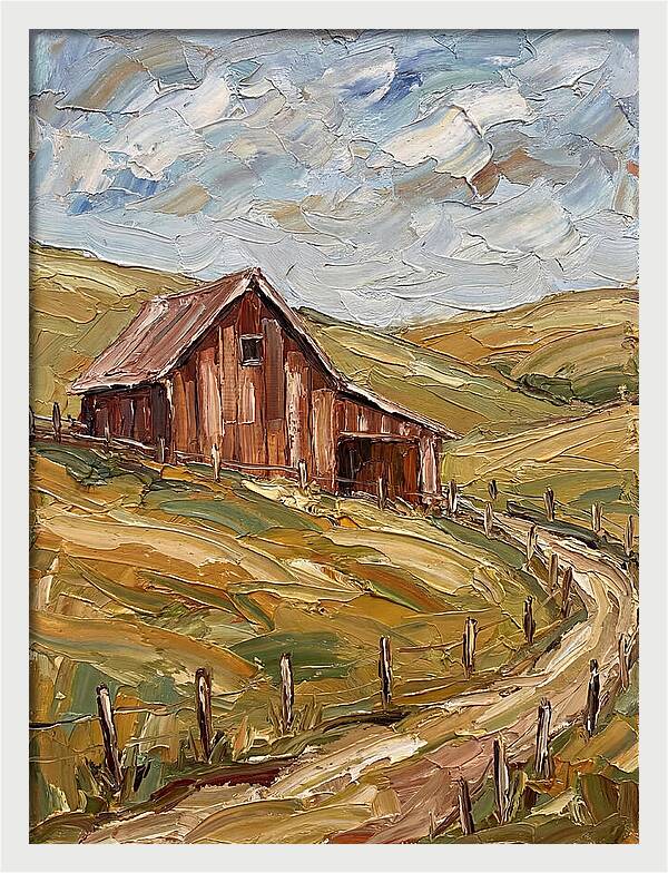 Rustic Barn Amidst Rolling Hills