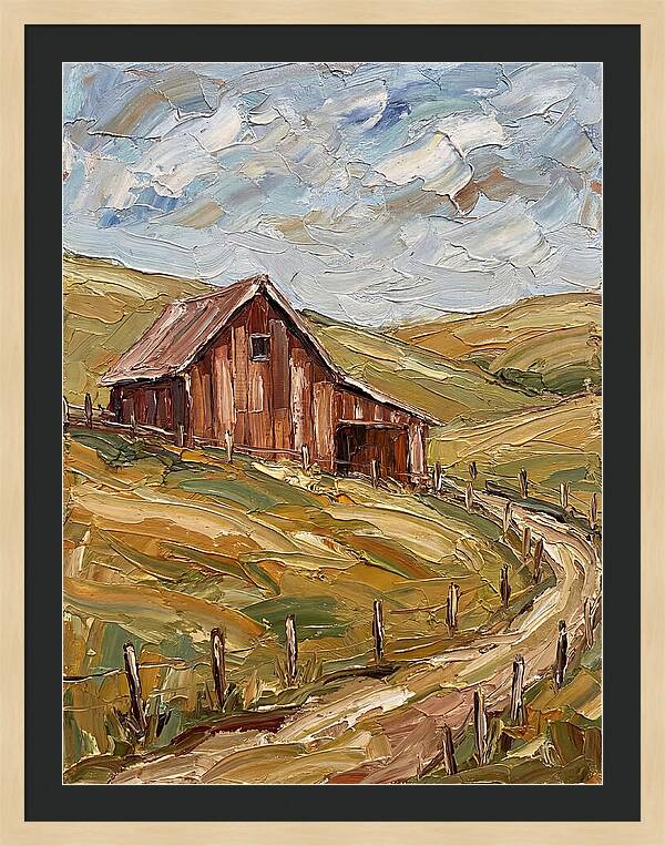 Rustic Barn Amidst Rolling Hills