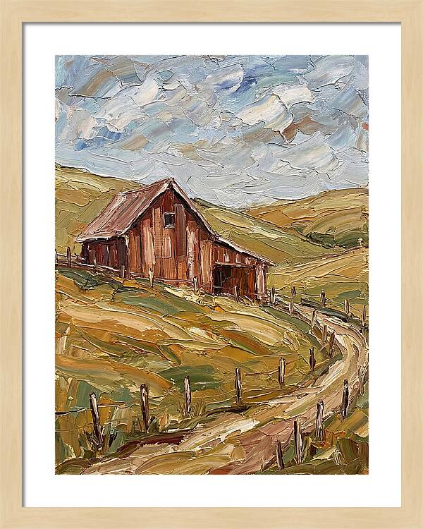 Rustic Barn Amidst Rolling Hills