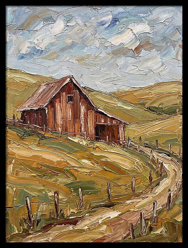 Rustic Barn Amidst Rolling Hills