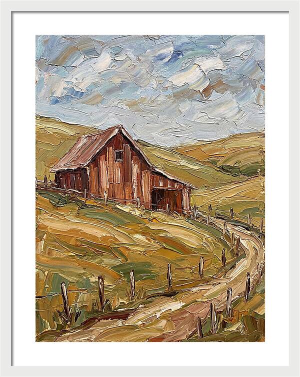 Rustic Barn Amidst Rolling Hills