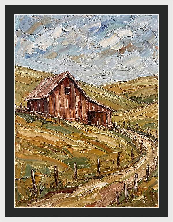 Rustic Barn Amidst Rolling Hills