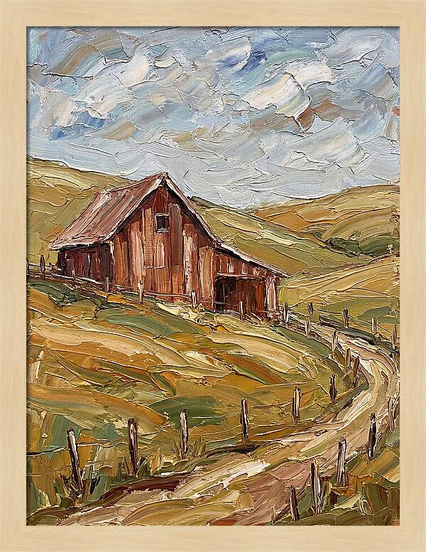 Rustic Barn Amidst Rolling Hills