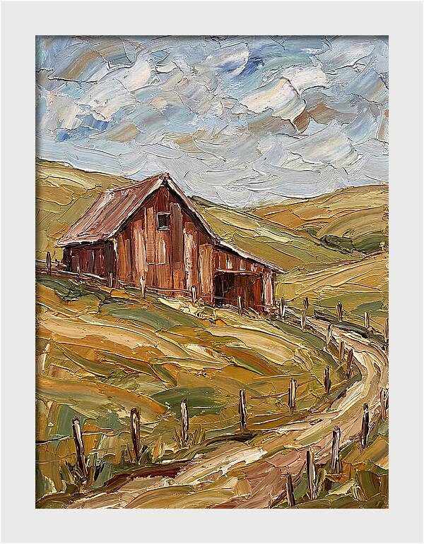 Rustic Barn Amidst Rolling Hills