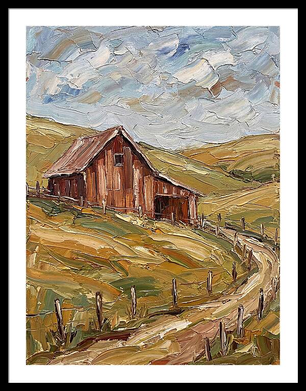 Rustic Barn Amidst Rolling Hills