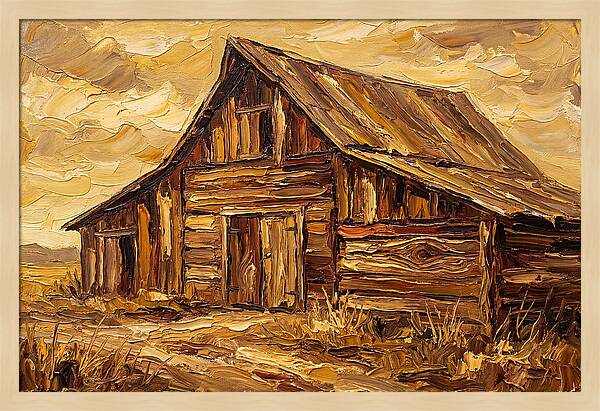 Rustic Barn In Golden Hues