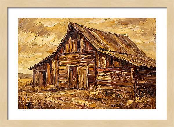 Rustic Barn In Golden Hues