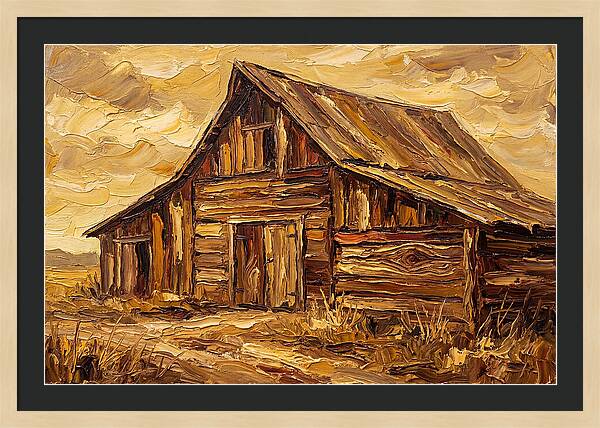 Rustic Barn In Golden Hues