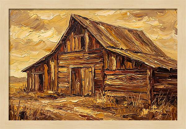 Rustic Barn In Golden Hues