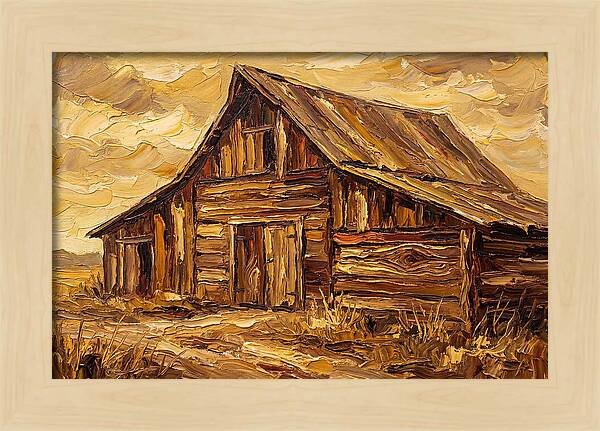 Rustic Barn In Golden Hues