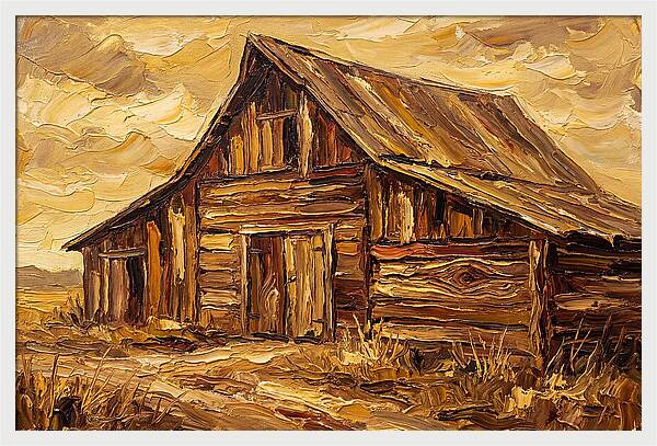 Rustic Barn In Golden Hues
