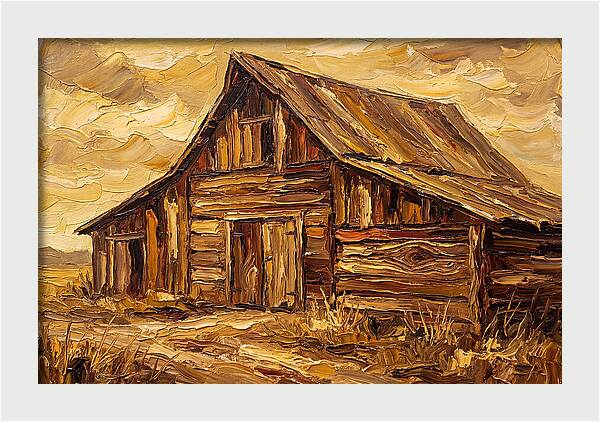 Rustic Barn In Golden Hues