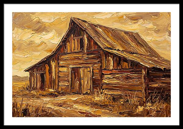 Rustic Barn In Golden Hues
