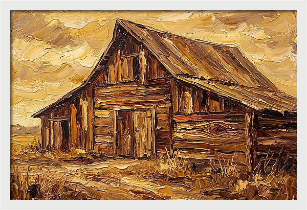 Rustic Barn In Golden Hues