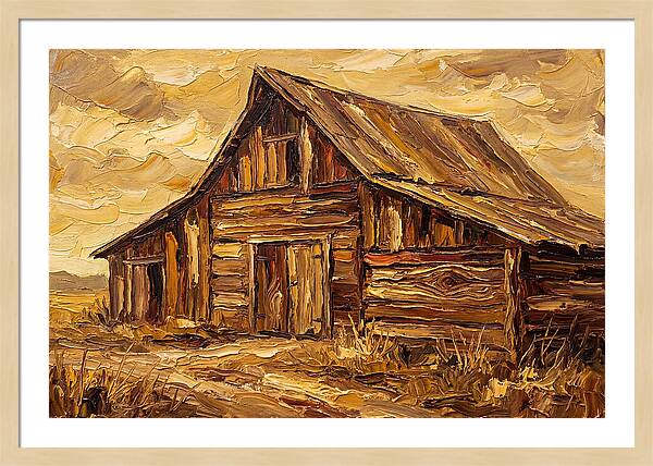 Rustic Barn In Golden Hues