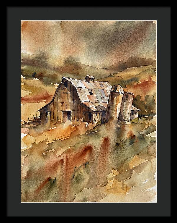 Rustic Barn In Watercolor
