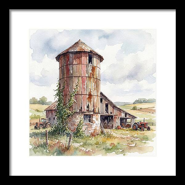 Rustic Barn Silo Scene
