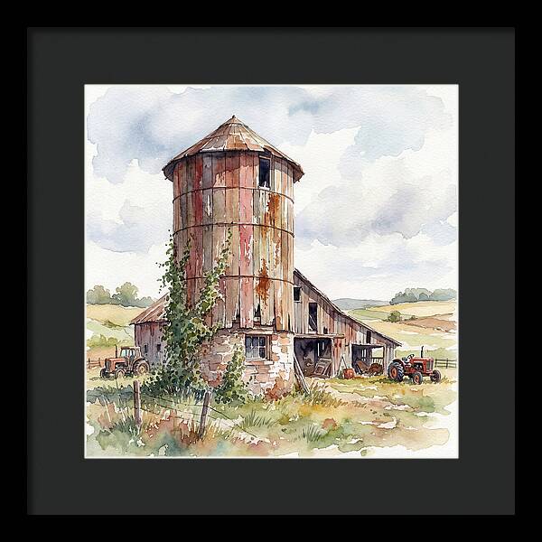 Rustic Barn Silo Scene