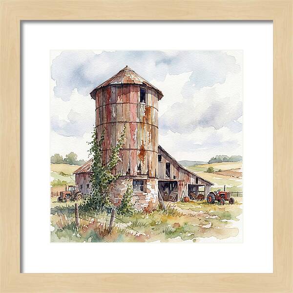 Rustic Barn Silo Scene