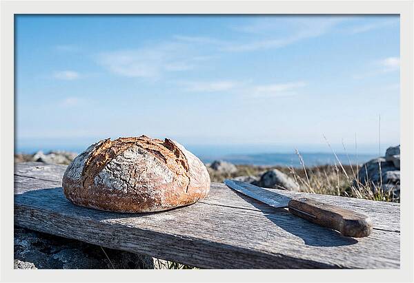 Rustic Bread Loaf On A Table