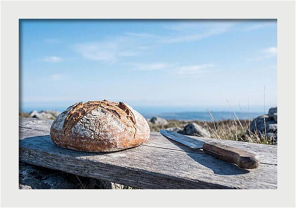 Rustic Bread Loaf On A Table