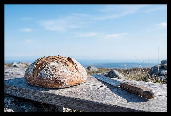 Rustic Bread Loaf On A Table