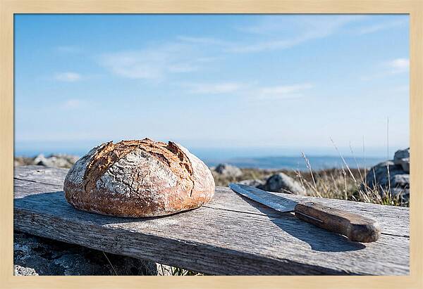 Rustic Bread Loaf On A Table