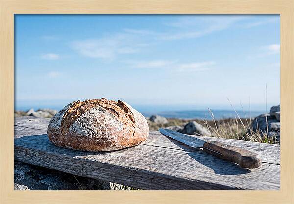Rustic Bread Loaf On A Table