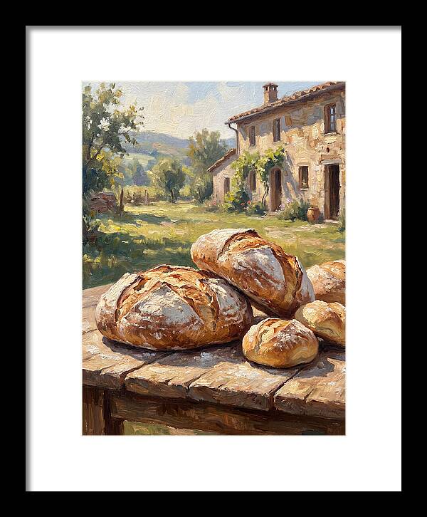 Rustic Bread Under Sunlight