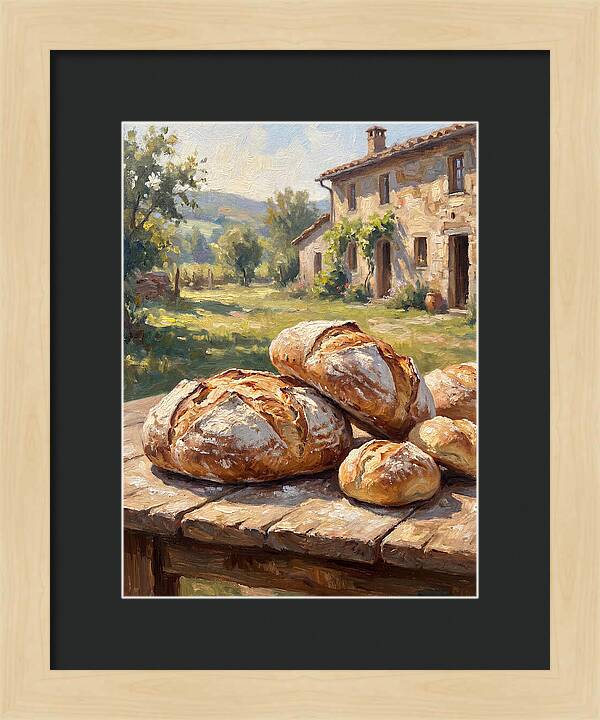 Rustic Bread Under Sunlight