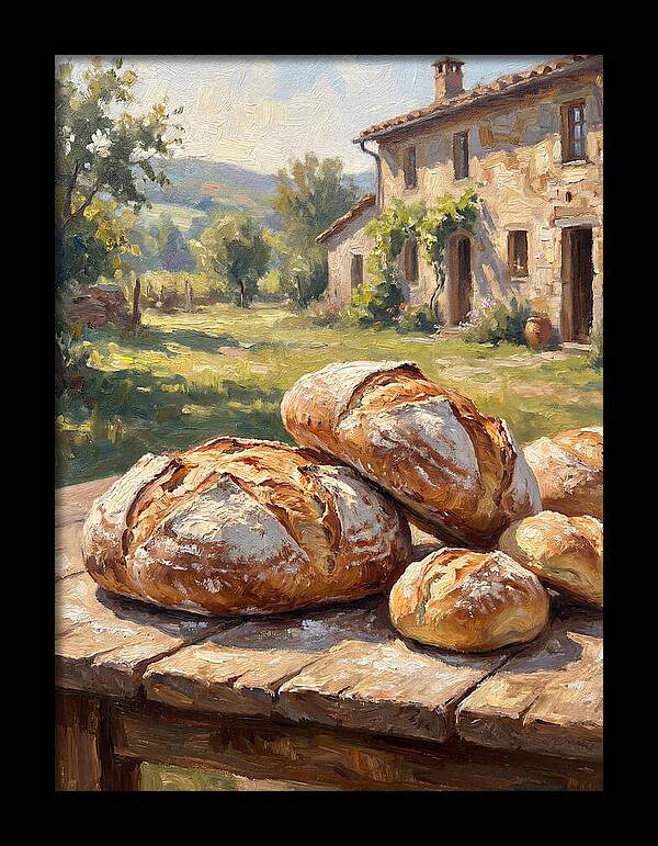 Rustic Bread Under Sunlight