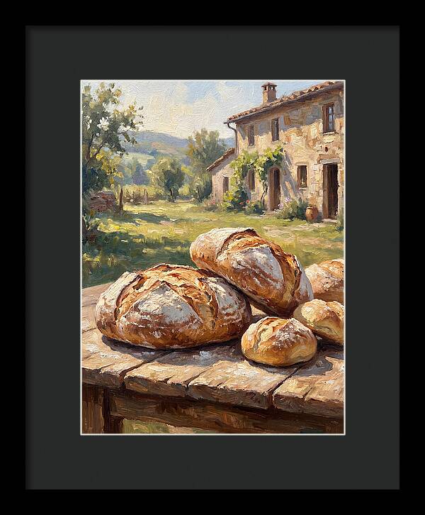 Rustic Bread Under Sunlight