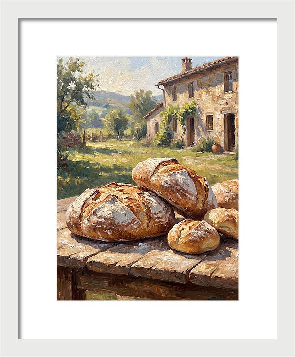 Rustic Bread Under Sunlight