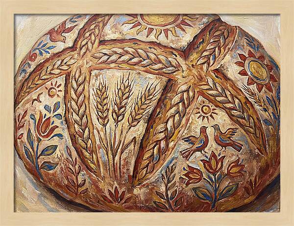Rustic Bread With Folk Art