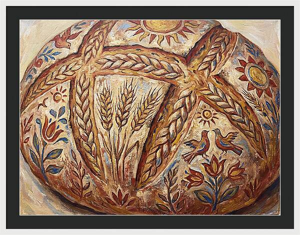 Rustic Bread With Folk Art