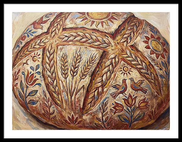 Rustic Bread With Folk Art
