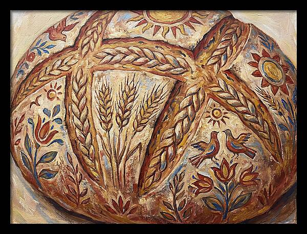 Rustic Bread With Folk Art
