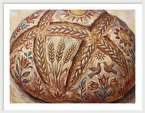 Rustic Bread With Folk Art
