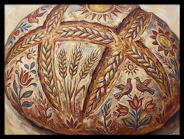 Rustic Bread With Folk Art
