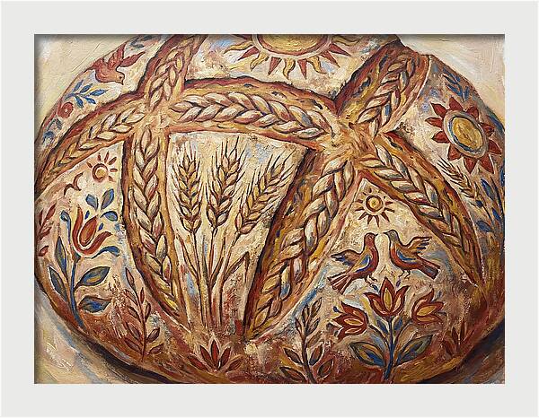 Rustic Bread With Folk Art