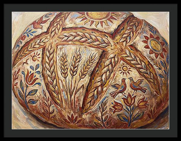 Rustic Bread With Folk Art
