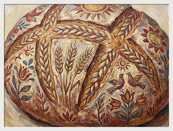 Rustic Bread With Folk Art