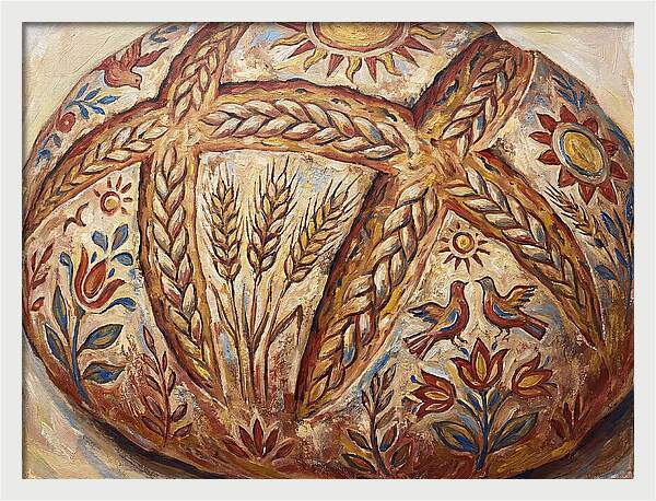 Rustic Bread With Folk Art