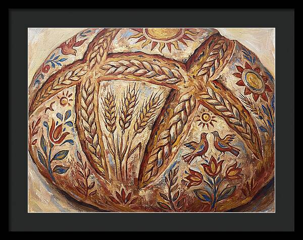 Rustic Bread With Folk Art
