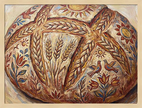 Rustic Bread With Folk Art