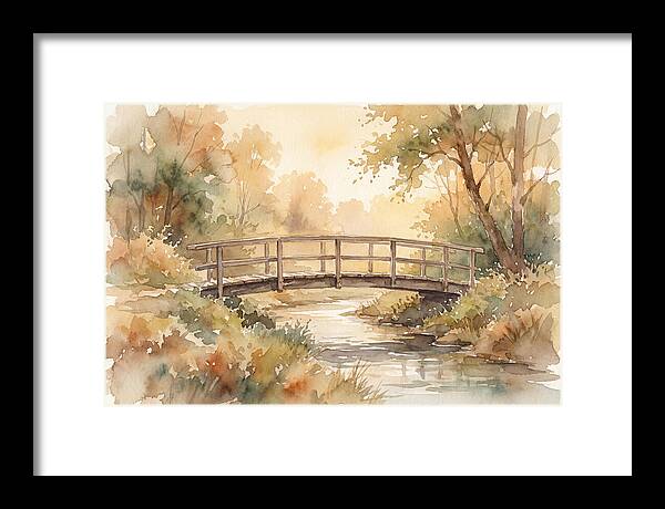 Rustic Bridge Over Tranquil Creek