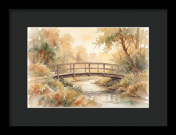 Rustic Bridge Over Tranquil Creek