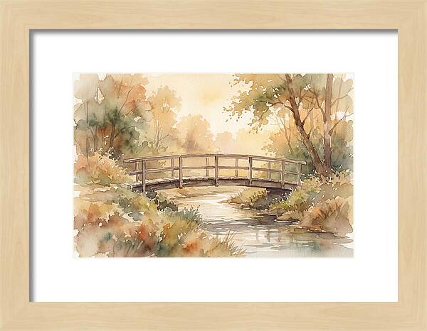 Rustic Bridge Over Tranquil Creek